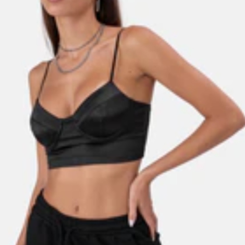Adika satin crop top